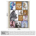 Horse Blanket Horse Decor Animal Throw Blanket Horse Gifts for Women Men Super Warm Soft Plush Lightweight Fleece Flannel Blanket Winter Couch Sofa Bedding Blanket for Boys Girls Kids Adults 40"x50"