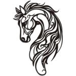 Zckjnoi Horse Wall Decor - Elegant Horse Wall Art with Canvas Prints for Bedroom & Girls Room Decor, Cuadros de Caballos