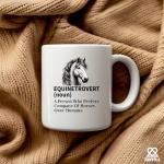 Panvola Equinetrovert Definition Mug Horse Lover Gifts For Women Men Equestrian Gifts From Mom Dad Friends Introvert Introverting Anti Social People Novelty Drinkware Ceramic Mug 11 oz White