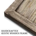 TAR TAR STUDIO Farmhouse Brown Horse Wall Art - Vintage Wooden Frame Painting Small Wild Western Pictures for Bedroom Bathroom Living Room