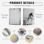 SWQYLB Funny Horse Bathroom Decor Cute Horse in Bathtub Wall Art Animal on Toilet Poster Prints Black and White Bathroom Animal Painting Rustic Bath Decor (Black, 12.00" x 18.00")