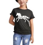 Horse Shirt for Girls Western Shirt Cowgirl Tshirts Horse Riding Tee Animal Lover Gift Graphic Tees Tops Grey