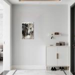 ZQQART Horse Canvas Wall Art Black White Horse Picture Prints Wild Aniamls Painting Couple Theme for Living Room Bedroom Decor (White,12W x 18L)