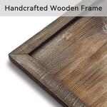 Framed Horse Wall Art Picture: Two Horses Art Running Horse Painting Horse Artwork Painted Wood for Bedroom(12x16)