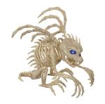 Crazy Bonez Light-Up Skeleton Gargoyle – 10" Halloween Gargoyle with Glowing Blue LED Eyes – Durable All-Weather Plastic Bone Decoration for Indoor Outdoor Spooky Display