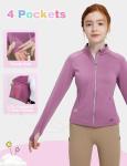 FitsT4 Sports Girls Fleece Equestrian Shirt Horse Riding Jacket Fall Winter Warm Horseback Riding Shirts Athletic Outwear Pink S