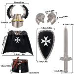 Medieval Weapons Pack for Custom Mini Knight Figures Ancient Kingdom Military Soldier Castle Armory Building Block Set Compatible with Major Brand,Includes heavy armor accessories and warhorses
