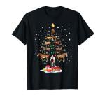 Horse Tree Christmas Horses Xmas Gifts For Women Girls T-Shirt