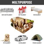 ABOXOBOG Horse Throw Blanket for Couch Bed 50" x 60" Soft Fleece Animal Theme Blankets Plush Cozy Throws for Horse Lovers