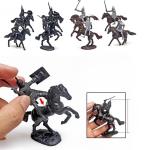 Enajucy 28pcs/Set Medieval Knights Toy Soldier - Army Figures Miniature Playset with Cavalry, Horses and Soldiers (Knights and Horse Set)