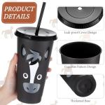 Mifoci 12 Horse Party Favors Horse Cups with Lid Straw 24 oz Plastic Drink Cups Bulk Reusable Tumblers for Birthday Party Themed Gifts