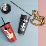 Mifoci 12 Horse Party Favors Horse Cups with Lid Straw 24 oz Plastic Drink Cups Bulk Reusable Tumblers for Birthday Party Themed Gifts