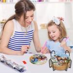 Spring Horse Diamond Art Coasters: 8 Pcs Standing Horse Diamond Painting Coasters with Holder, DIY Crafts Kit for Adults Beginners Home Decor Gifts