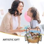 Spring Horse Diamond Art Coasters: 8 Pcs Standing Horse Diamond Painting Coasters with Holder, DIY Crafts Kit for Adults Beginners Home Decor Gifts