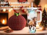 40 OZ Horse Tumbler with Handle.Horse Lover Cup Gift.40 OZ Unique Birthday Christmas Horse Tumblers Gifts for Women Men.