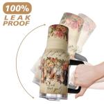 qoepfnsh 40 oz Horse Tumbler with Handle and Straw, Christian Stainless Steel Vacuum Insulated Travel Coffee Mug Cup Water Bottle, Horses Stuff Accessories Decor Gifts for Women Girls