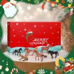 Jenaai 24 Pcs Horse Advent Calendar 2025 Christmas Countdown Calendar Holiday Collection 24 Days with Realistic Horse Figurines Farm Animal Xmas Gift and Surprise for Horses Lover