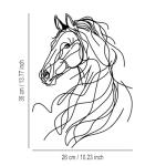LIYOUYA Line Horse Metal Wall Decor - Rustic Farmhouse Room Decor Black Simple Horse Wall Art Home Decor for Living Room, Bedroom, Dining Room, Farmhouse (Black)