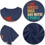 Funny Saying Shirt for Women Funny Letter Printed Shirts Horse Lover T-Shirt Ride Horses Letter Graphic Tops Blue