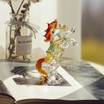 H&D HYALINE & DORA Crystal Standing Horse Figurine Collectible Glass Animal Statue Decoration Ornaments for Home Office Table