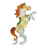 H&D HYALINE & DORA Crystal Standing Horse Figurine Collectible Glass Animal Statue Decoration Ornaments for Home Office Table
