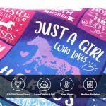 Horse Blanket Horses Gifts for Girls Horses Lover Gifts - Just A Girl Who Loves Horse 50" X 60" Soft Throw Blanket - Christmas Birthday Present for Women