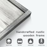 Black Horse Wall Art Framed - Animal Portrait Picture Galloping Horse Painting Wildlife Prints Wood Artwork Decor for Bedroom