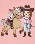 The Children's Place Baby-Girls and Toddler Assorted Everyday Long Sleeve Graphic T-Shirts,Multipacks Cowgirl Cutie/Cowgirl Horse 2-Pack 5T