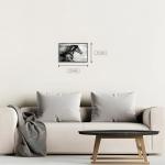 Black Horse Wall Art Framed - Animal Portrait Picture Galloping Horse Painting Wildlife Prints Wood Artwork Decor for Bedroom