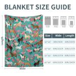 Horse Fleece Blanket Super Soft Cozy Throw Blanket Throw 40X50inch, Lightweight Fuzzy Comfy Textured Flannel Blanket Warm Plush Throw Blankets for Couch, Sofa, Bed