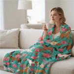 Horse Fleece Blanket Super Soft Cozy Throw Blanket Throw 40X50inch, Lightweight Fuzzy Comfy Textured Flannel Blanket Warm Plush Throw Blankets for Couch, Sofa, Bed