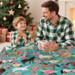 Horse Fleece Blanket Super Soft Cozy Throw Blanket Throw 40X50inch, Lightweight Fuzzy Comfy Textured Flannel Blanket Warm Plush Throw Blankets for Couch, Sofa, Bed