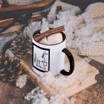 3dRose mug_46521_4 "Vintage Horse Sketch" Two Tone Black Mug, 11 oz, Multicolor