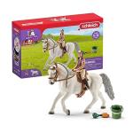 Schleich Horse Club - 7 PC Rider and Horse Toy Playset with Accessories - Realistic Rider and Lipizzaner Mare Figurine - Fun Toys for Girls and Boys - Collectible Figures for Kids Ages 5+ - 41433