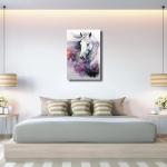 Horse Canvas Wall Art，Colorful Animal Paintings，Animal Portrait Picture Prints for Living Rooms Office Decor Framed(Horse Art-4,12x18inch (30x45cm))