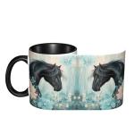 Yamegoun Horse Coffee Mug 11oz Ceramic Tea Cup Kitchen Decor Microwave Safe for Office and Home Novelty Christmas Gifts for Men Women