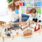 Peagrav Horse Stable Playset with Rider & Horses - Toy Figures for Boys & Girls, Ages 3-8