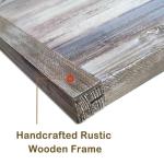 UTOP-art Horse Pictures Wall Art Framed: Running Animal Horses Print on Textured Natural Wood with Handcrafts Rustic Sturdy Framed Artwork for Living Room Decor (48'' x 24'' x 1 Panel)