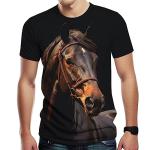 Snbidmk Vintage Horse Shirt Men Horseback Riding Horse Lover Summer Leisure T-Shirt,Multicolor,L