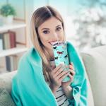 Funnymoom 2 Pack Horse Gifts Set Skinny Tumbler 20 oz Travel Coffee Mug Novelty Cute Animals Socks, Cute Horse Themed for Birthday Christmas Farm Gifts