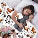 Fihevur Horse Blanket for Girls, Horse Lovers Gift for Girls, Just A Girl Who Loves Horses Blanket for Couch Bed Room Decor 40"x 50"