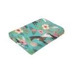 Funny Horses Floral Horse Breeds Farm Animal Pets Flowers Ultra-Soft Micro Fleece Blanket Air Conditioning Quilt for Women All Seasons,Fuzzy Large Flannel Fleece Throw Blanket for Bed 50"X40"