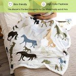 chifave Horse Blanket Horse Gifts for Girls Boys Women Throw with Horses Design Fuzzy Horse Stuff Knight Horsemen Equestrian Gifts for Horse Lovers Kids and Toddler 50"x60"