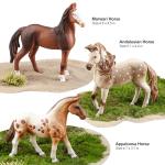 THINKBAY 8PCS 6" Large Horse Figurines Animal Toys for Kids, Realistic Plastic Farm Animal Figurines Toys for Toddlers, Horse Party Favors Birthday Gift Cake Toppers for Boys Girls
