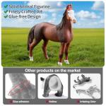 THINKBAY 8PCS 6" Large Horse Figurines Animal Toys for Kids, Realistic Plastic Farm Animal Figurines Toys for Toddlers, Horse Party Favors Birthday Gift Cake Toppers for Boys Girls