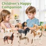 THINKBAY 8PCS 6" Large Horse Figurines Animal Toys for Kids, Realistic Plastic Farm Animal Figurines Toys for Toddlers, Horse Party Favors Birthday Gift Cake Toppers for Boys Girls