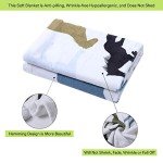 chifave Horse Blanket Horse Gifts for Girls Boys Women Throw with Horses Design Fuzzy Horse Stuff Knight Horsemen Equestrian Gifts for Horse Lovers Kids and Toddler 50"x60"