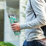 30 oz Horse Tumbler with Handle and Flip Straw, Vacuum Insulated Water Bottle Stainless Steel, Leak Proof Travel Coffee Mug Gifts for Horse Lover, Cute Floral Cup for Home Office Car Outdoors Sports