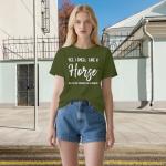 Qskall Horse Shirt for Women Equestrian Enthusiast Shirts I Smell Like A Horse Tee Tops Green