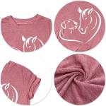 VVNTY Horse Lover Shirt Women: Heart T-Shirt Casual Animal Graphic Tees